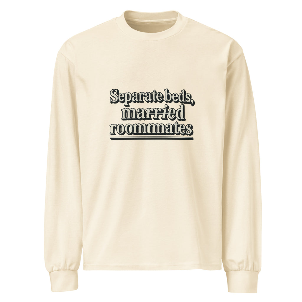 PureSarcasm sarcastic long sleeve shirt - ecru, front view