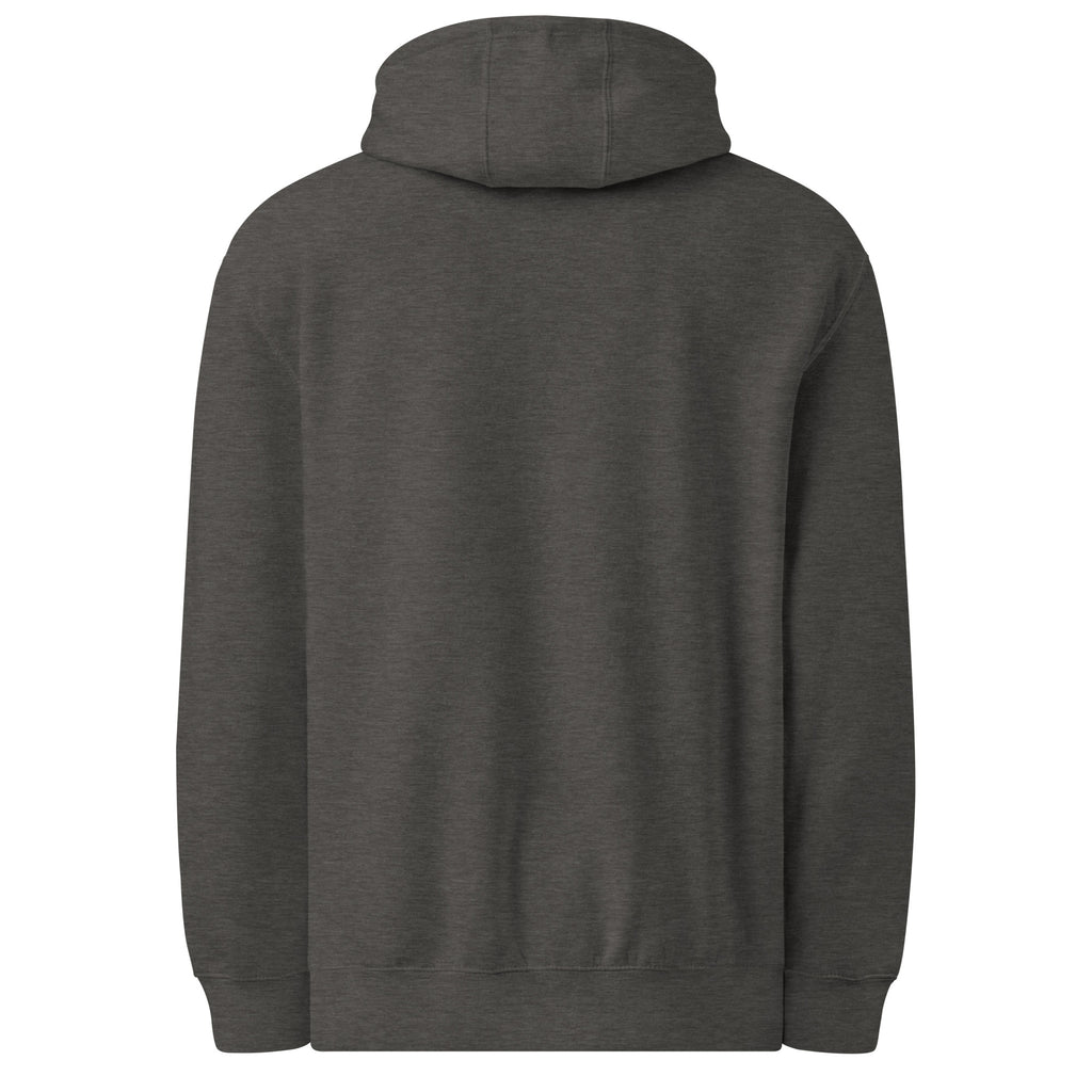 PureSarcasm sarcastic hoodie - charcoal heather, back view