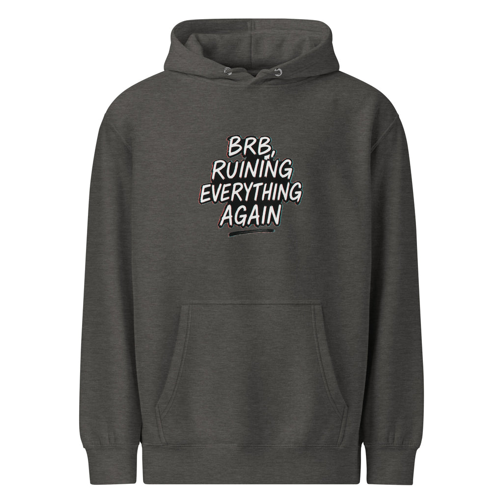 PureSarcasm sarcastic hoodie - charcoal heather, front view