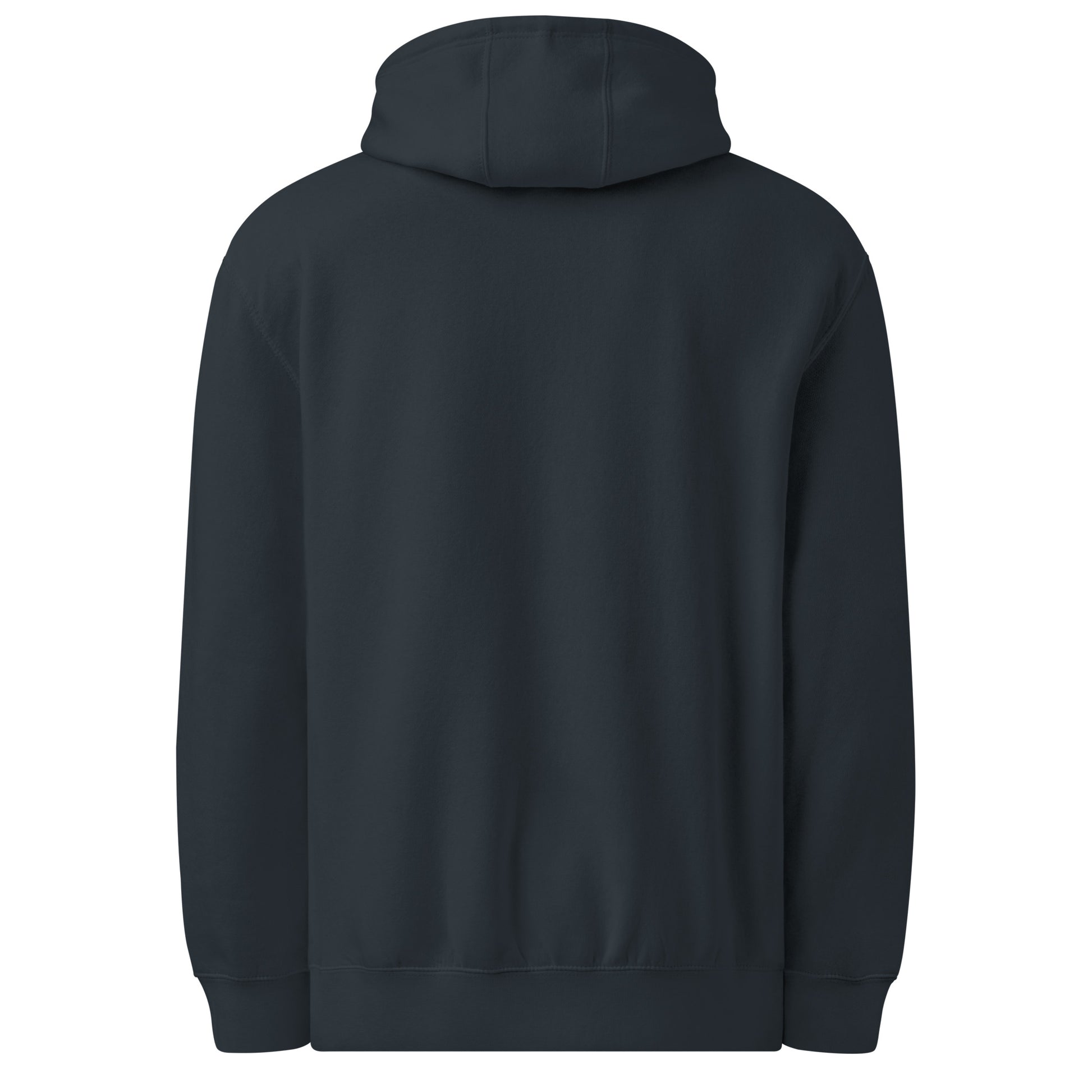 Ask Me About My Deadlines sarcastic hoodie - weight navy, back view