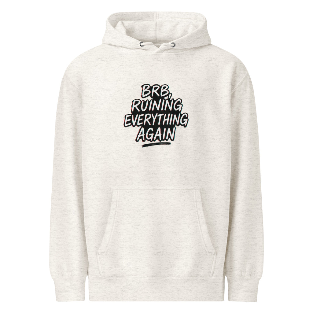 PureSarcasm sarcastic hoodie - oatmeal heather, front view