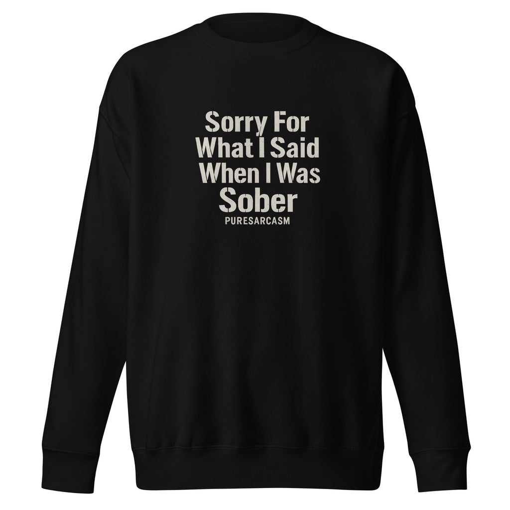 PureSarcasm sarcastic sweatshirt - premium black, front view