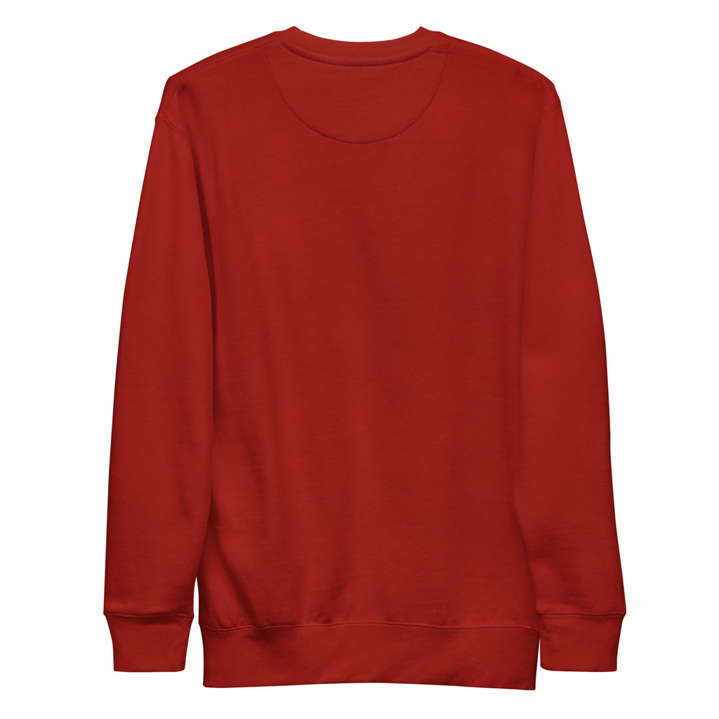 PureSarcasm sarcastic sweatshirt - premium cardinal, back view