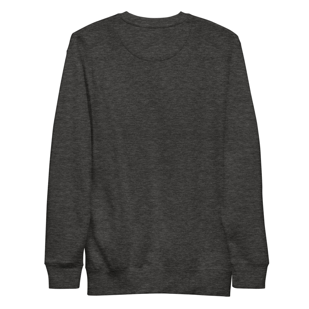 PureSarcasm sarcastic sweatshirt - charcoal heather, back view