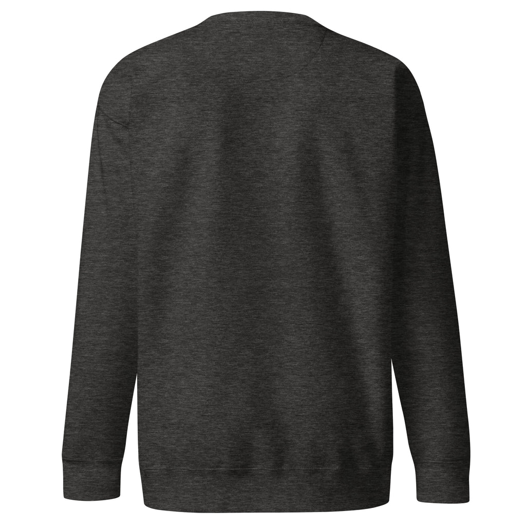 PureSarcasm sarcastic sweatshirt - charcoal heather, back view