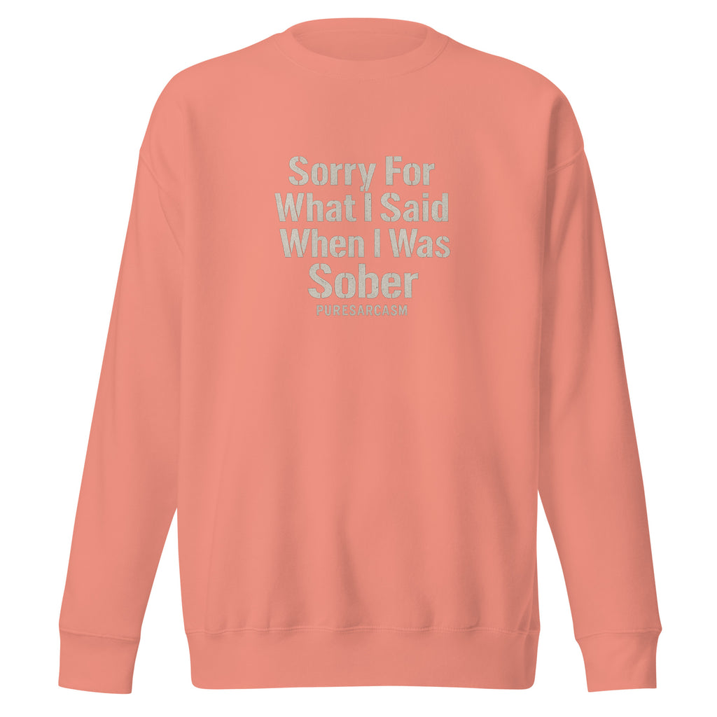 PureSarcasm sarcastic sweatshirt - dusty rose, front view