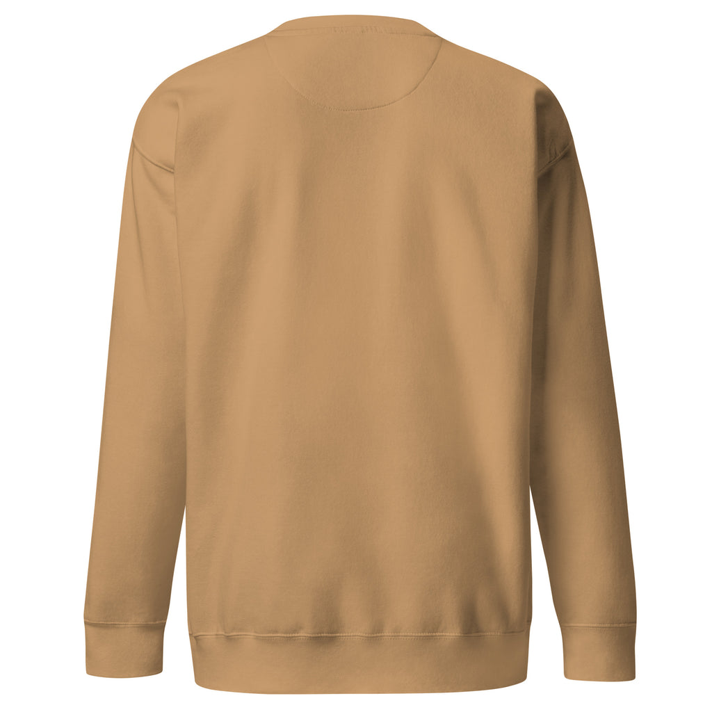 PureSarcasm sarcastic sweatshirt - premium khaki, back view