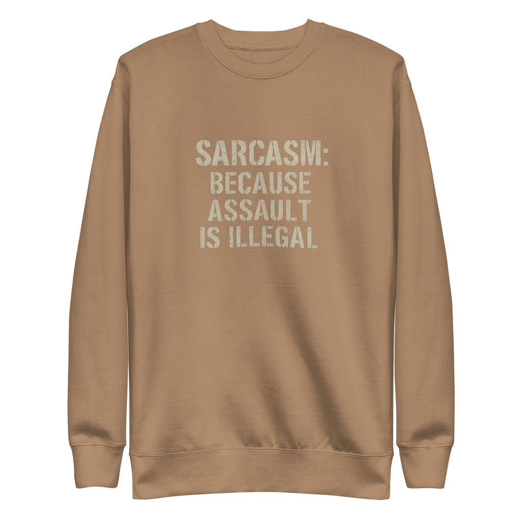 PureSarcasm sarcastic sweatshirt - premium latte, front view