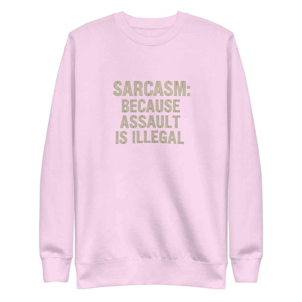 PureSarcasm sarcastic sweatshirt - premium lavender, front view