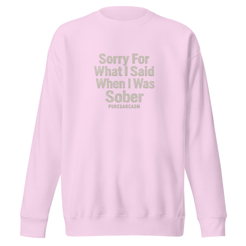 PureSarcasm sarcastic sweatshirt - premium lavender, front view