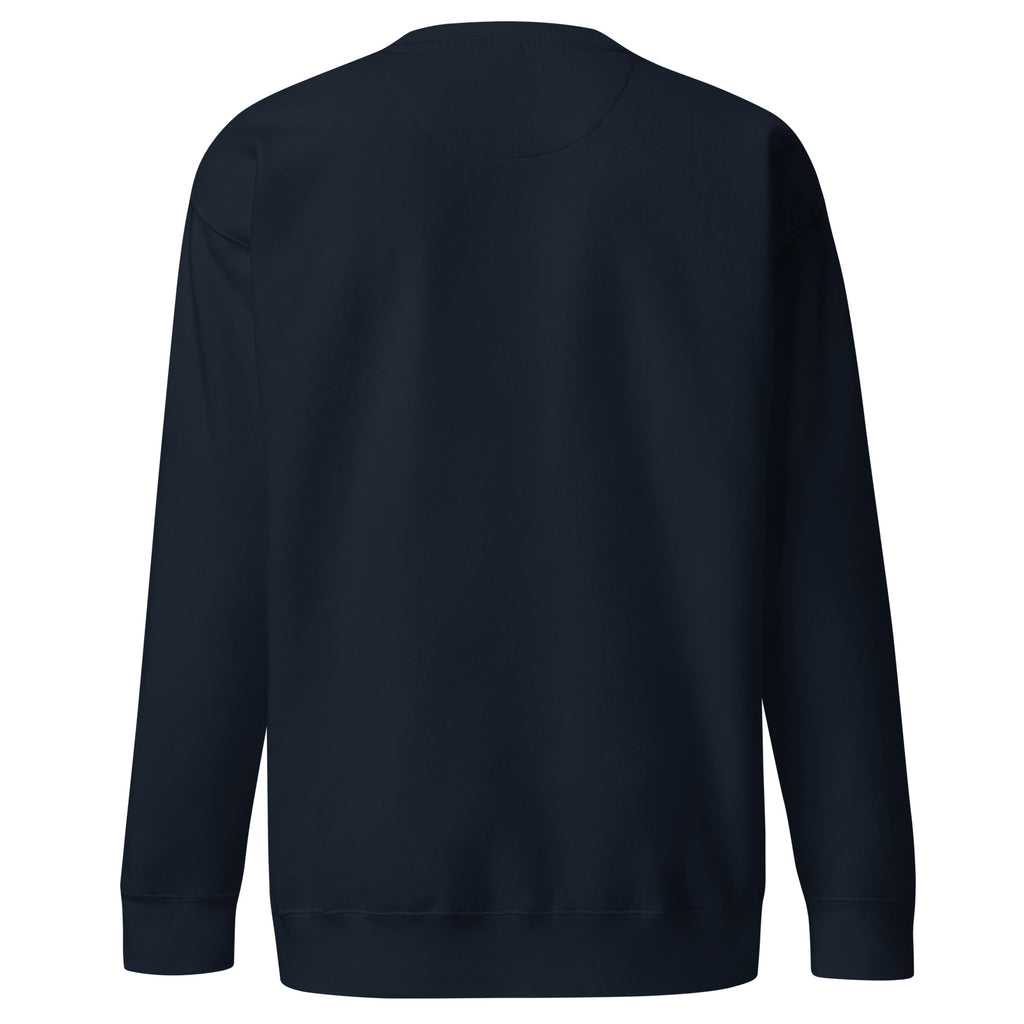 PureSarcasm sarcastic sweatshirt - navy blazer, back view