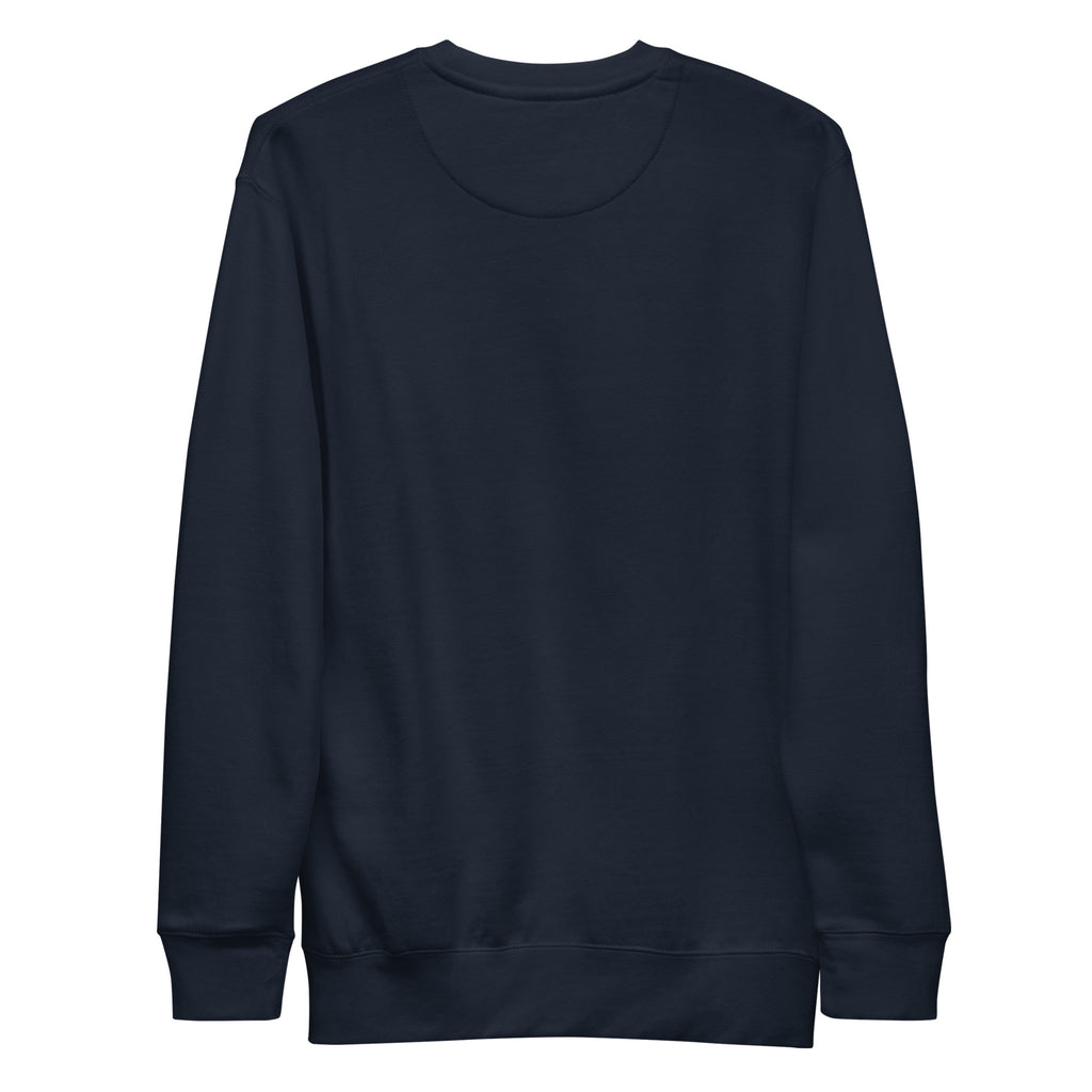PureSarcasm sarcastic sweatshirt - navy blazer, back view
