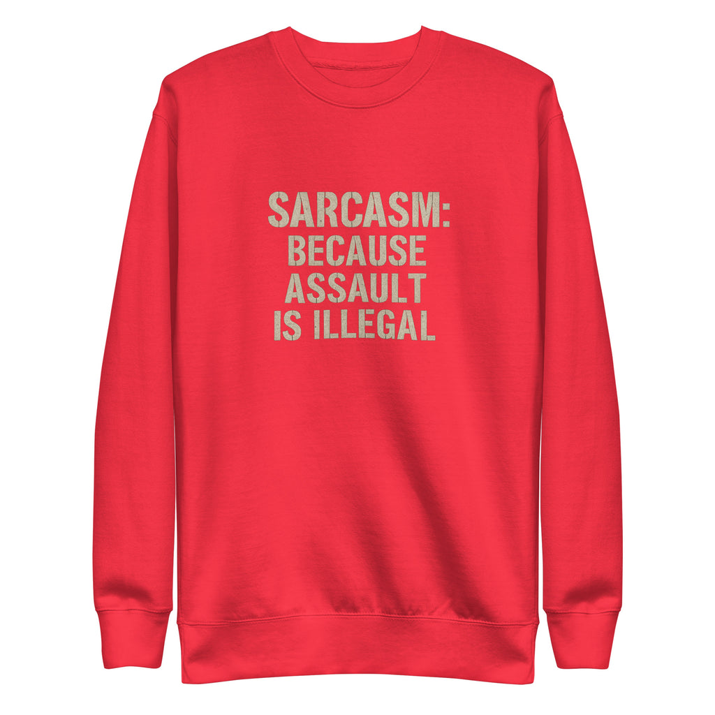 PureSarcasm sarcastic sweatshirt - team red, front view