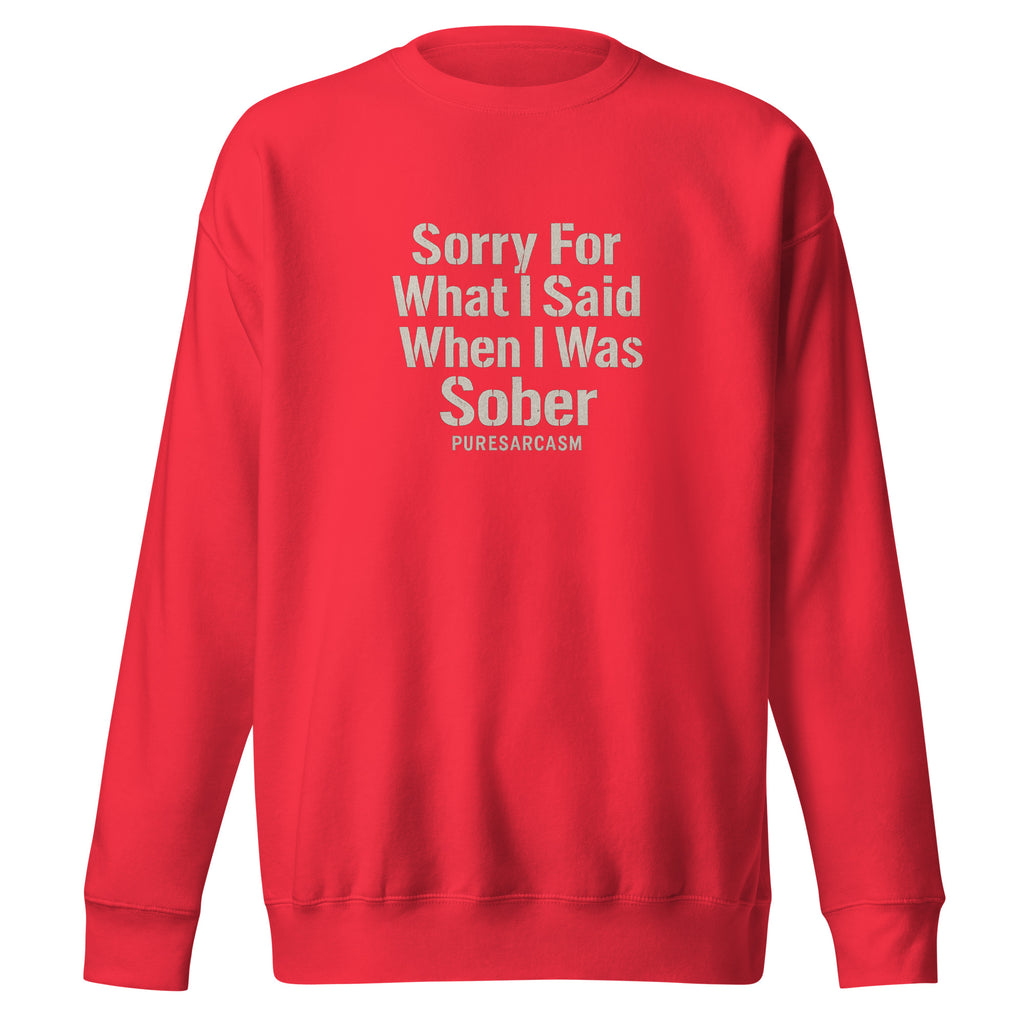 PureSarcasm sarcastic sweatshirt - team red, front view
