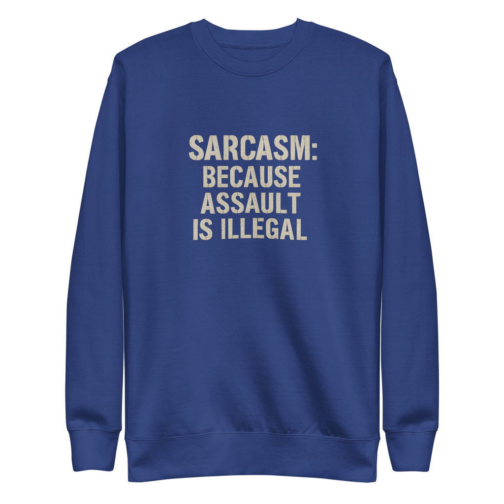 PureSarcasm sarcastic sweatshirt - team royal, front view