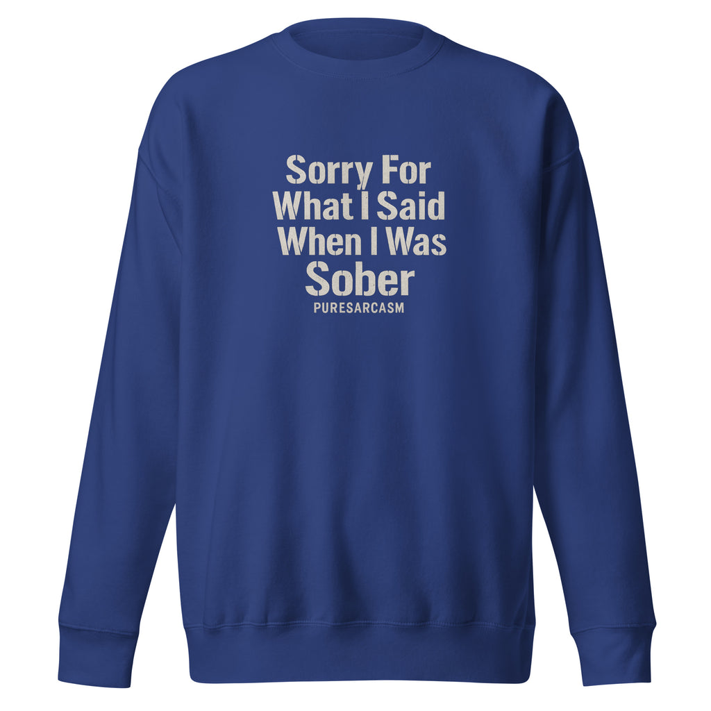 PureSarcasm sarcastic sweatshirt - team royal, front view