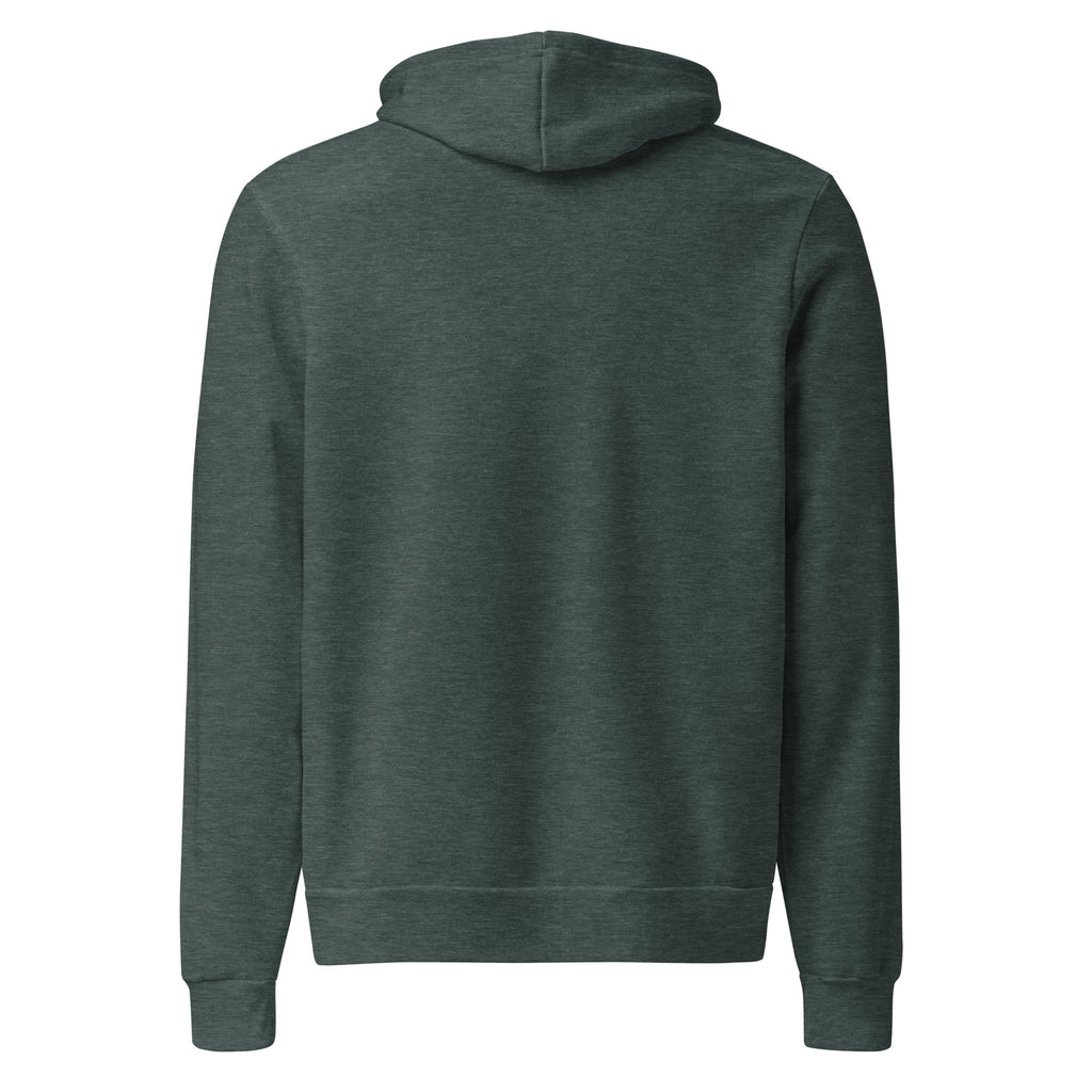 My Life’s a Group Chat sarcastic hoodie - heather forest, back view
