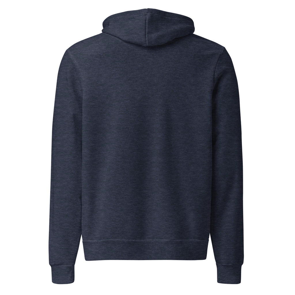 My Life’s a Group Chat sarcastic hoodie - heather navy, back view