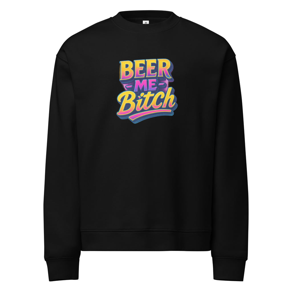PureSarcasm sarcastic sweatshirt - neck black, front view