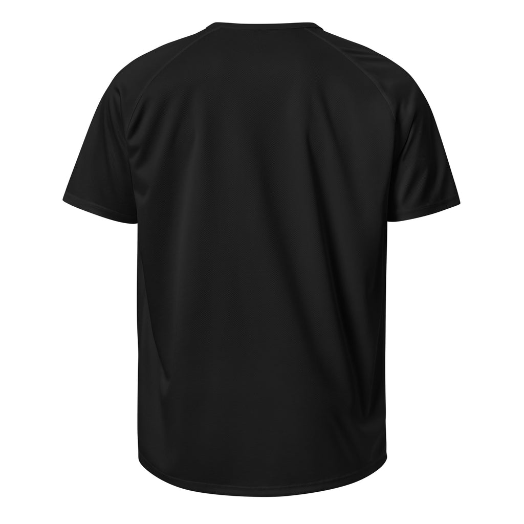 AutoCorrect Ruined My Marriage sarcastic t-shirt - sports jersey black, back view