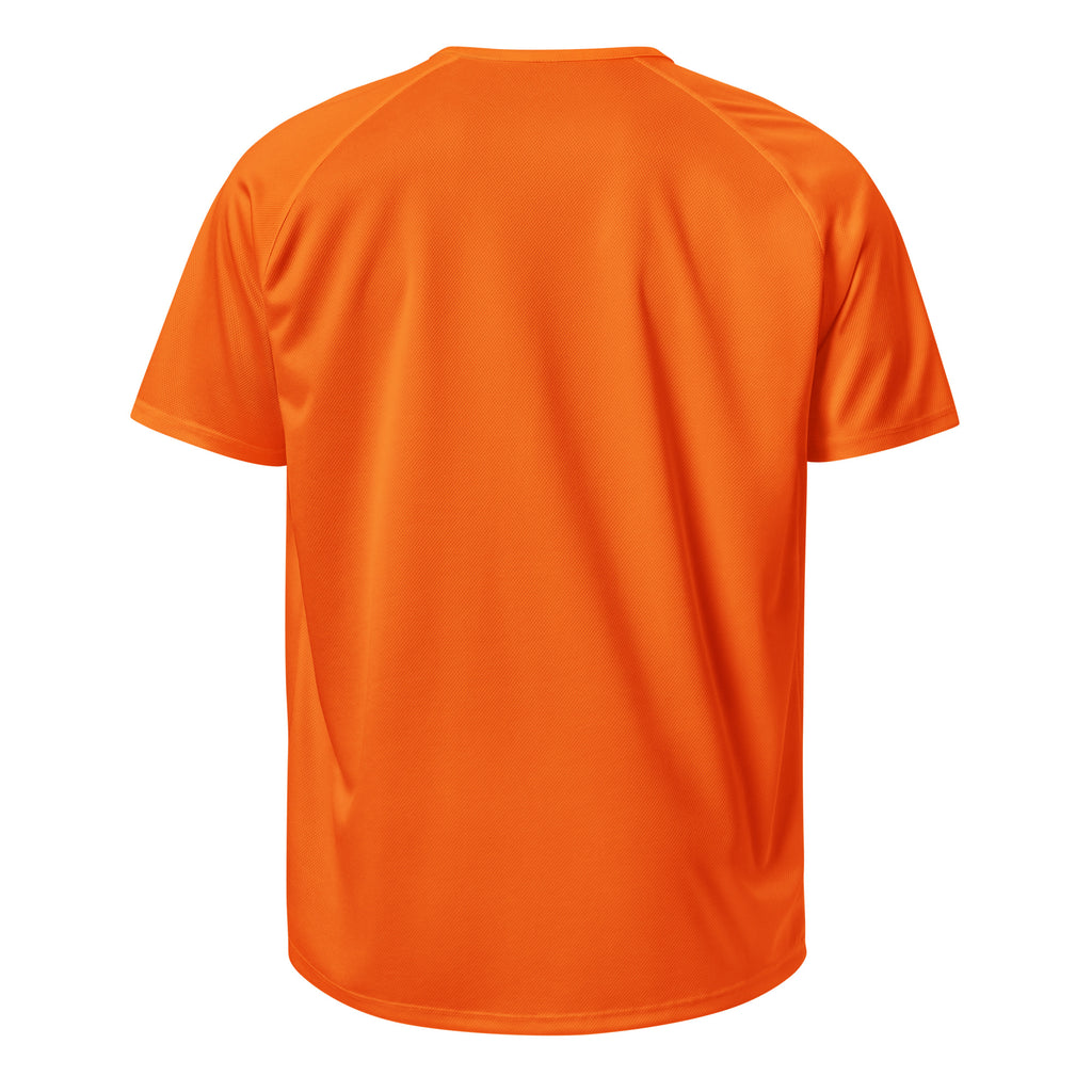 AutoCorrect Ruined My Marriage sarcastic t-shirt - jersey neon orange, back view