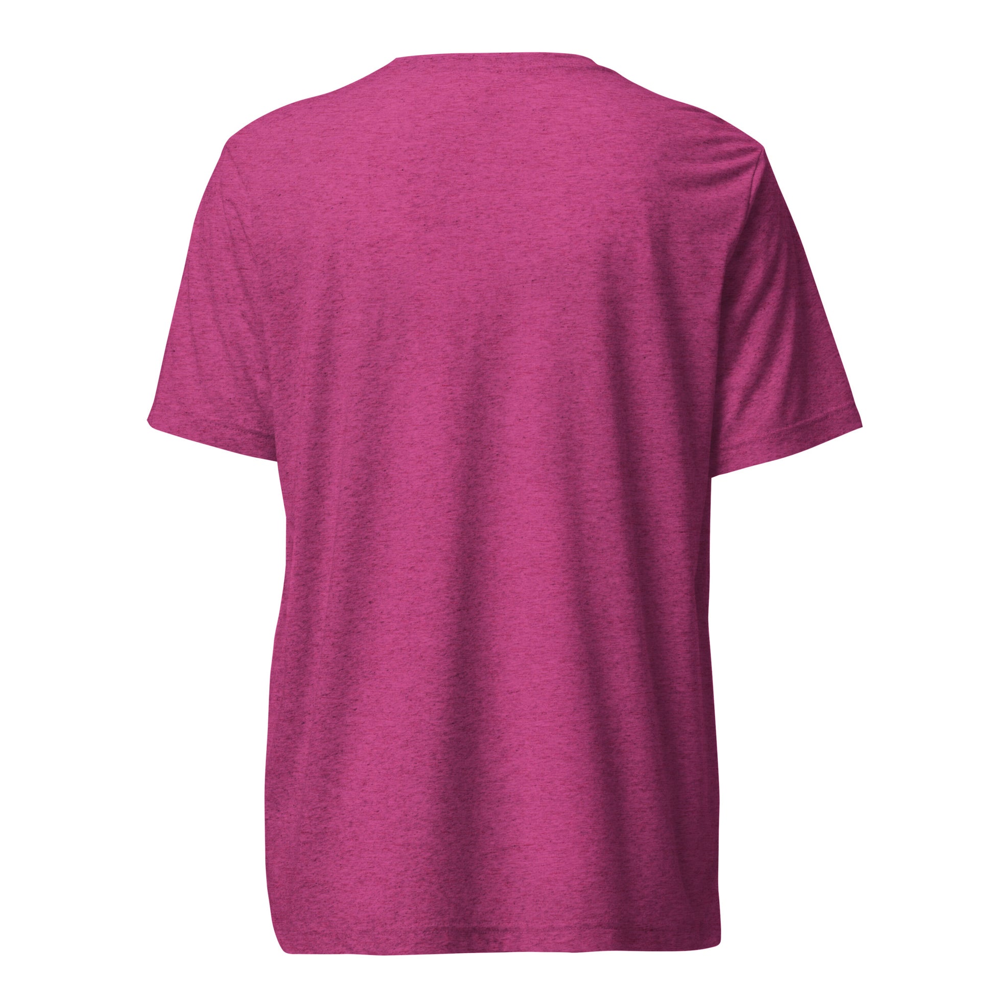 Teamwork Makes Me Tired sarcastic t-shirt - berry triblend, back view