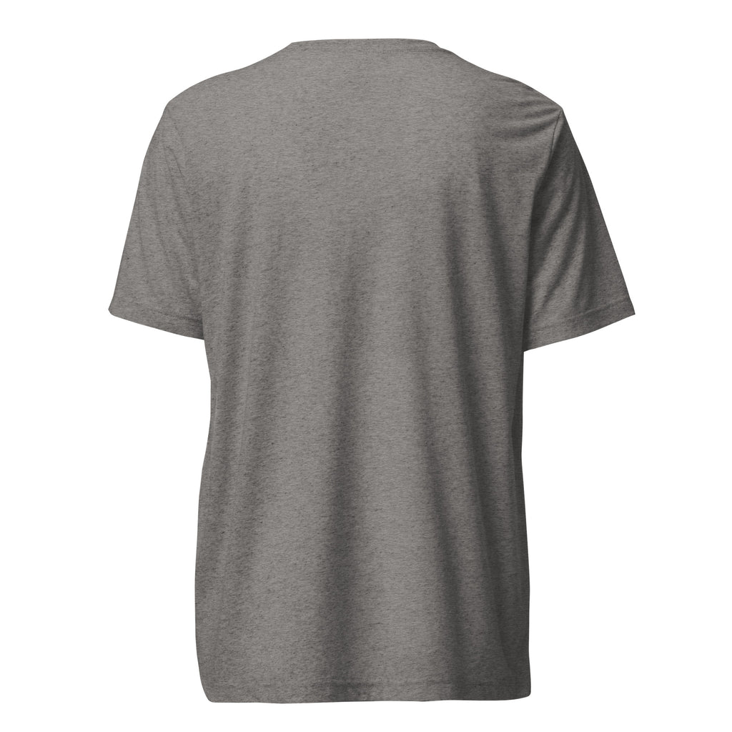 Teamwork Makes Me Tired sarcastic t-shirt - grey triblend, back view