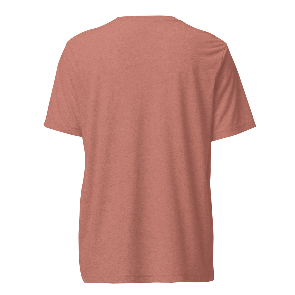 Teamwork Makes Me Tired sarcastic t-shirt - mauve triblend, back view