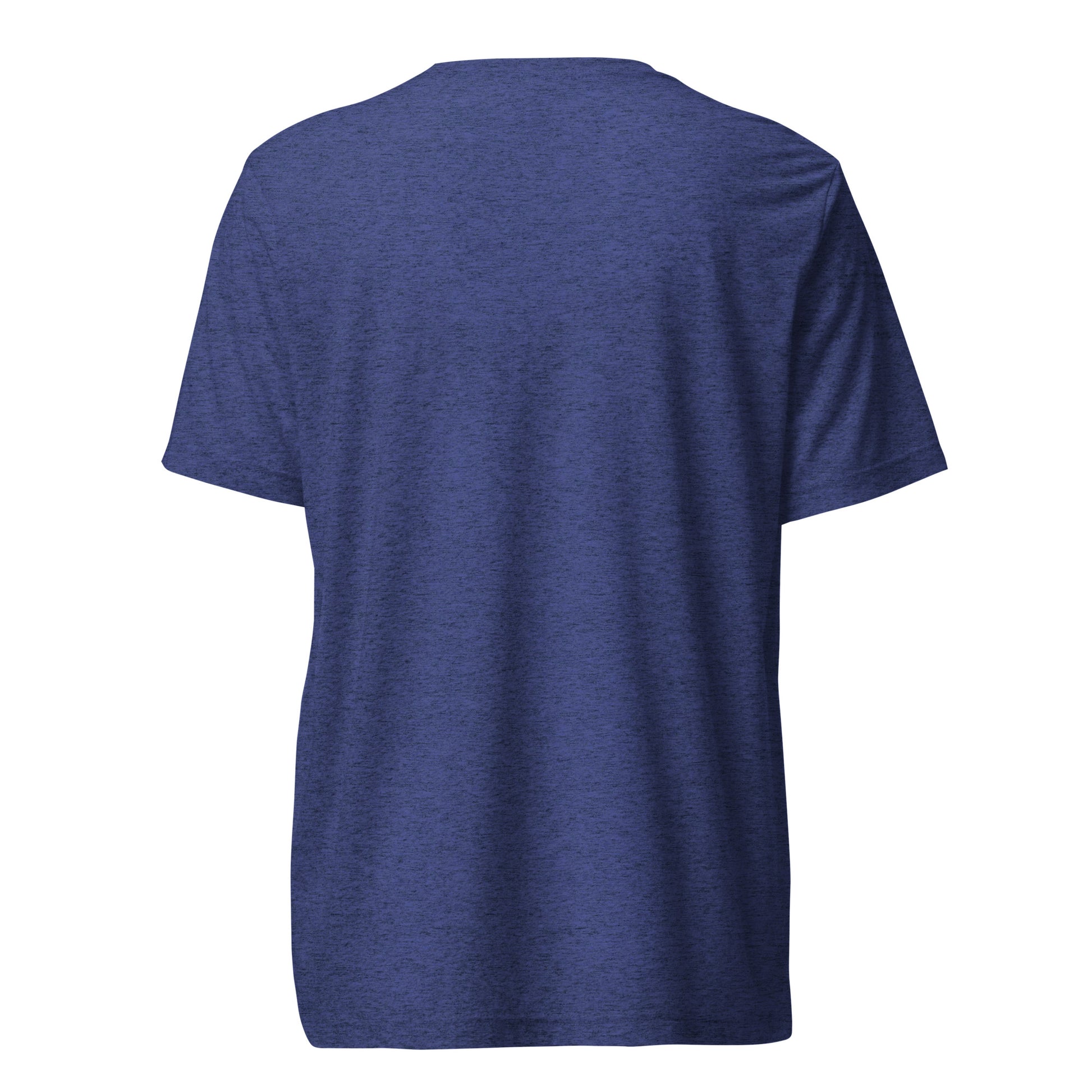Can’t Talk, Existential Dread sarcastic t-shirt - navy triblend, back view