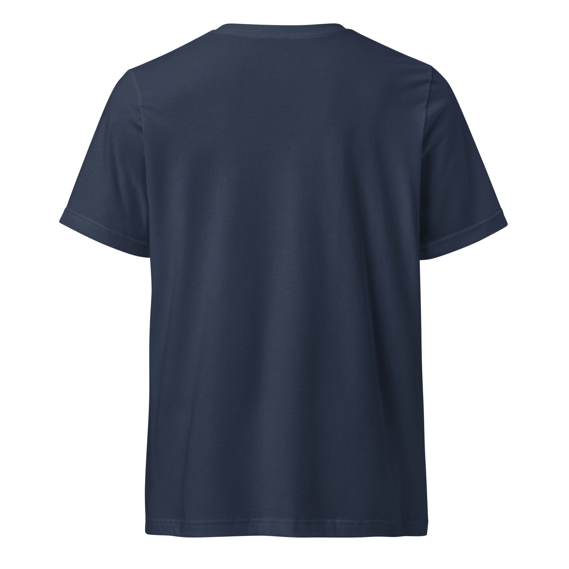 Meetings: The Silent Cry Inside sarcastic t-shirt - neck navy, back view