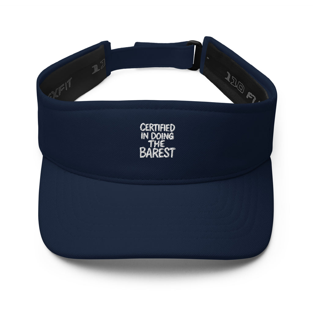 Certified in Doing the Barest sarcastic hat - doing the barest - sarcastic in navy, front view