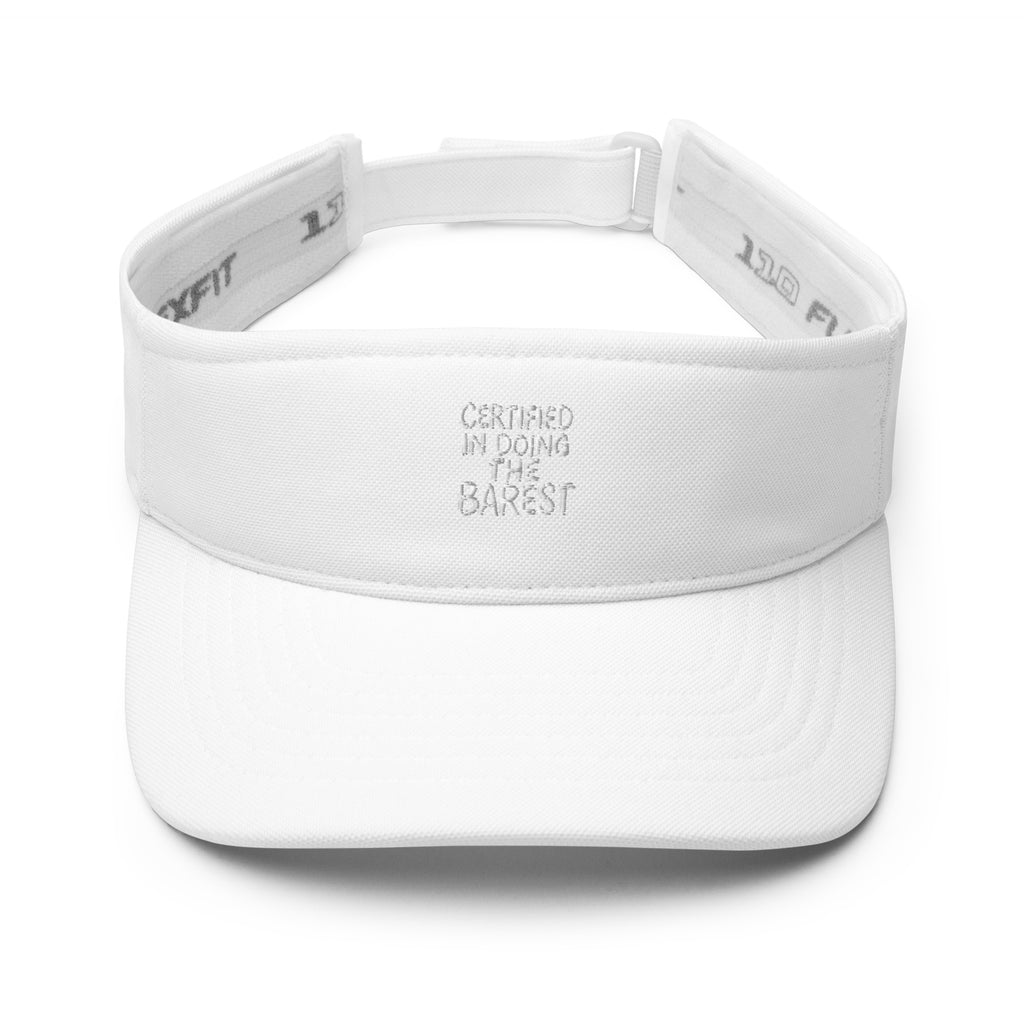 Certified in Doing the Barest sarcastic hat - doing the barest - sarcastic in white, front view
