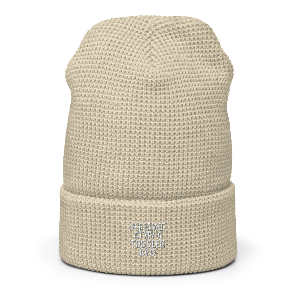 PureSarcasm sarcastic beanie - birch, front view