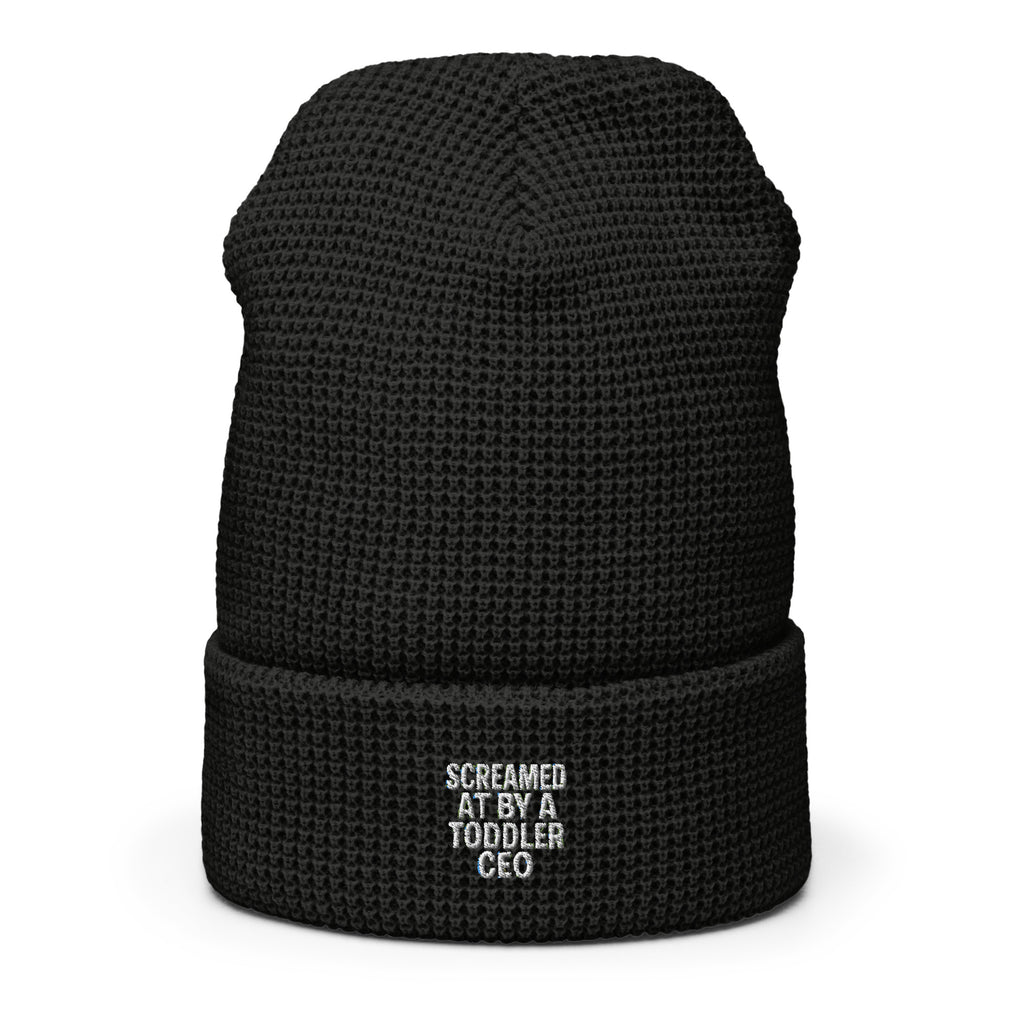 PureSarcasm sarcastic beanie - black, front view