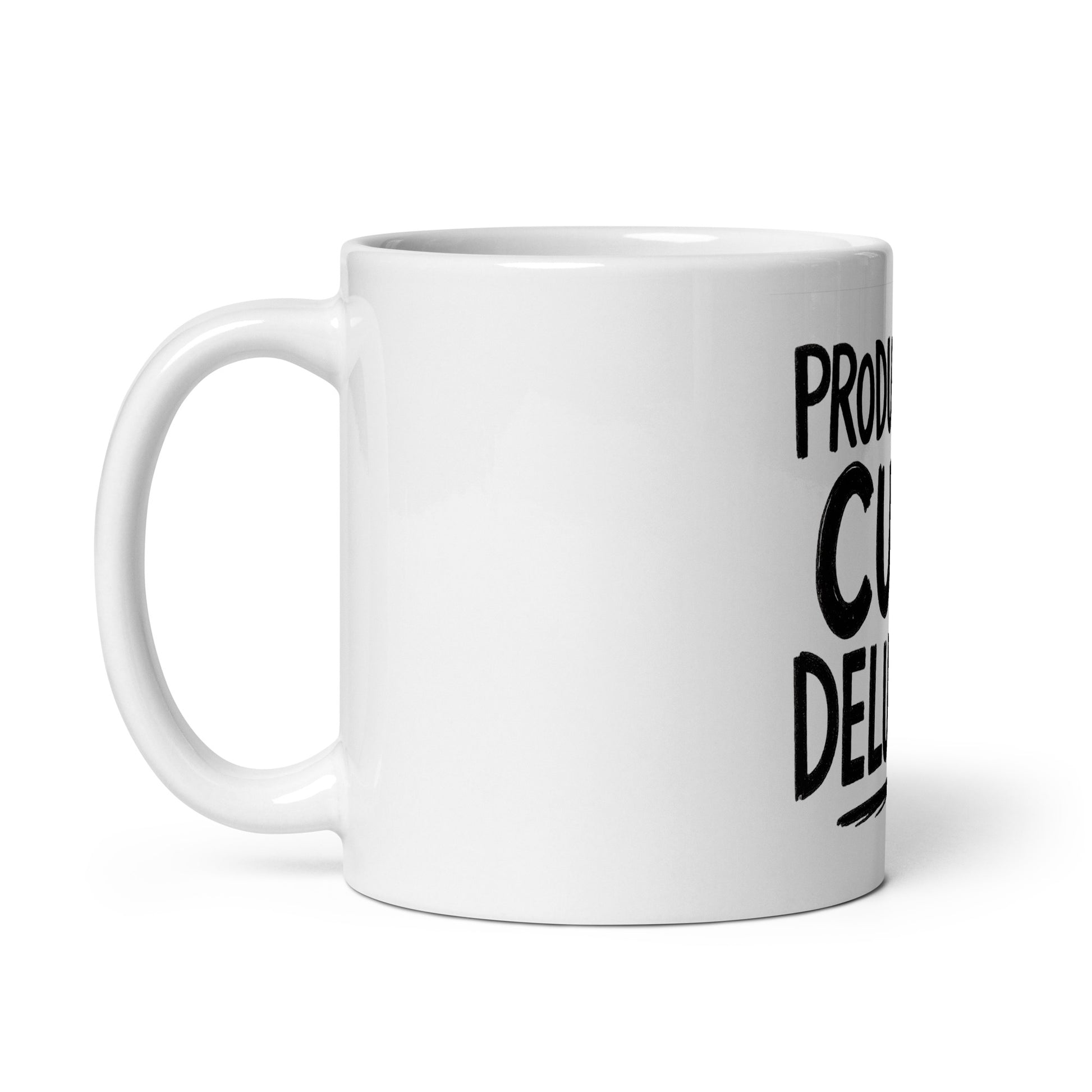 Productivity? Cute Delusion. - Sarcastic Mug in Oz Handle On - Left Side | Sarcastic Mug | PureSarcasm