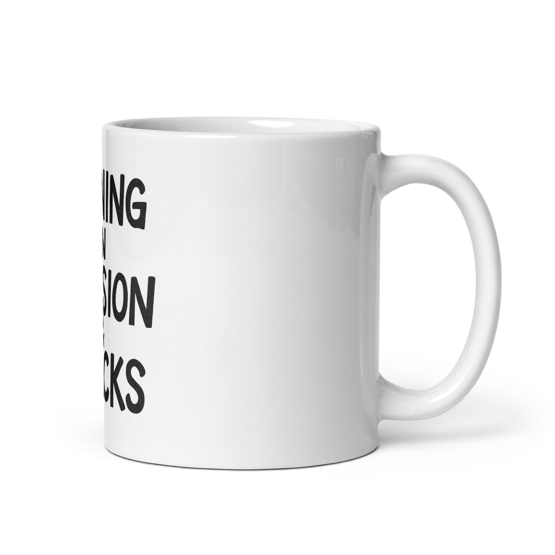 Running on Delusion & Snacks - Sarcastic Mug in Oz Handle On - Right Side | Sarcastic Mug | PureSarcasm