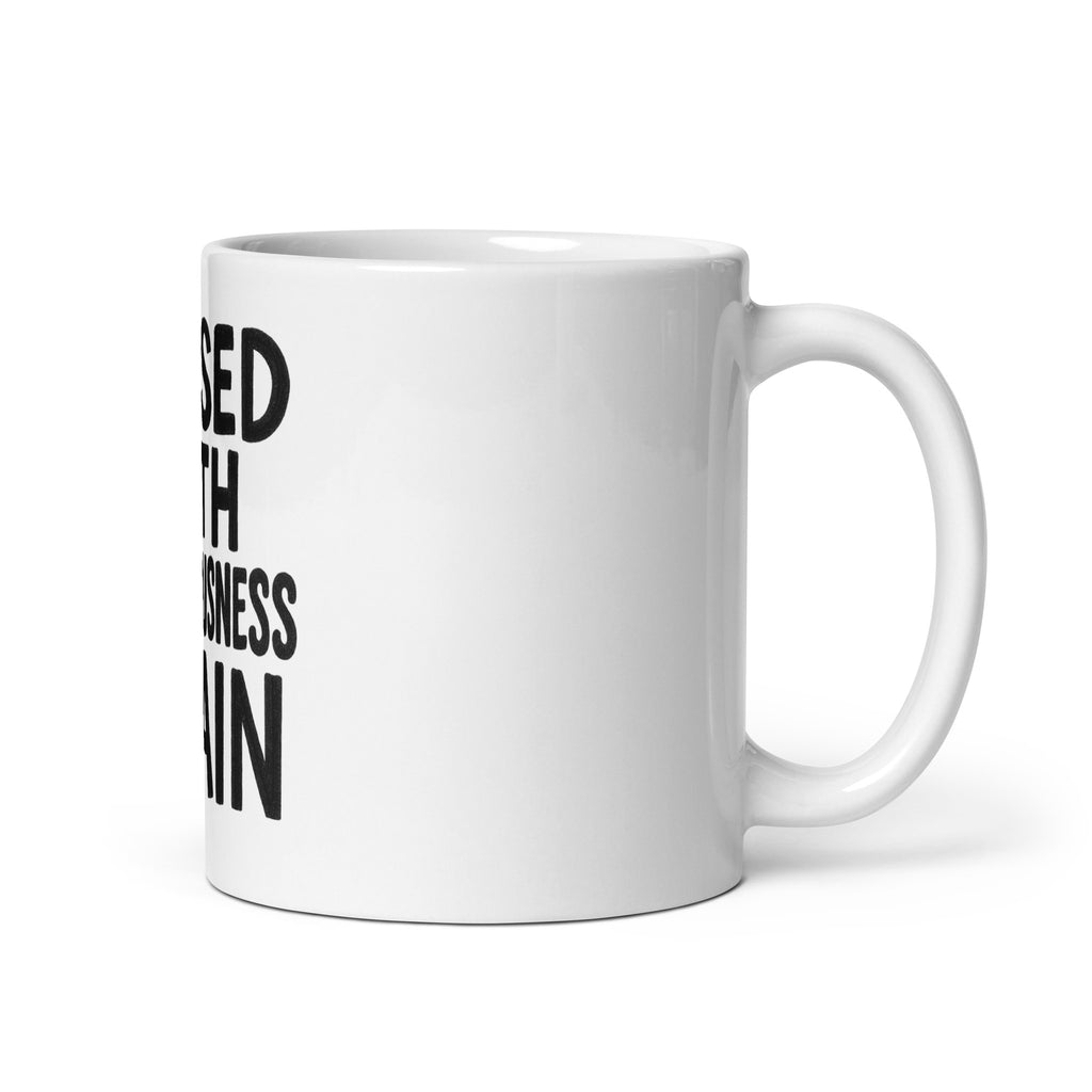 Cursed With Consciousness Again - Sarcastic Mug in Oz Handle On - Right Side | Sarcastic Mug | PureSarcasm