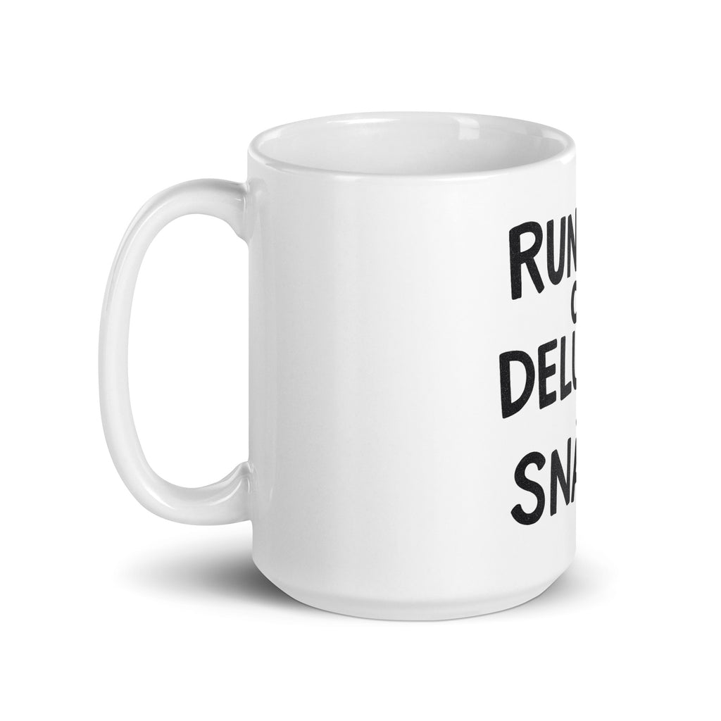 Running on Delusion & Snacks - Sarcastic Mug in Oz Handle On - Left Side | Sarcastic Mug | PureSarcasm