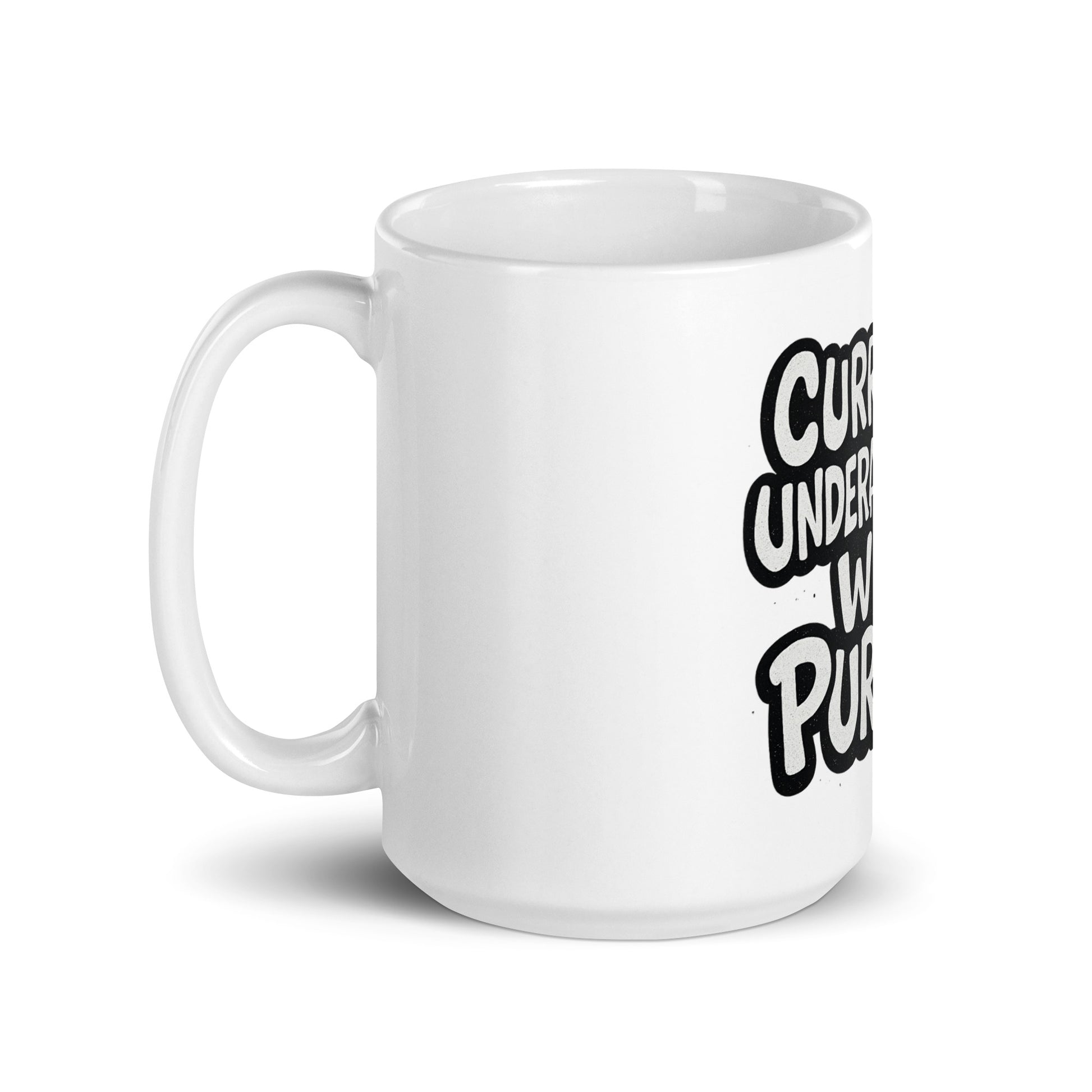 Currently Underachieving With Purpose - Sarcastic Mug in Oz Handle On - Left Side | Sarcastic Mug | PureSarcasm