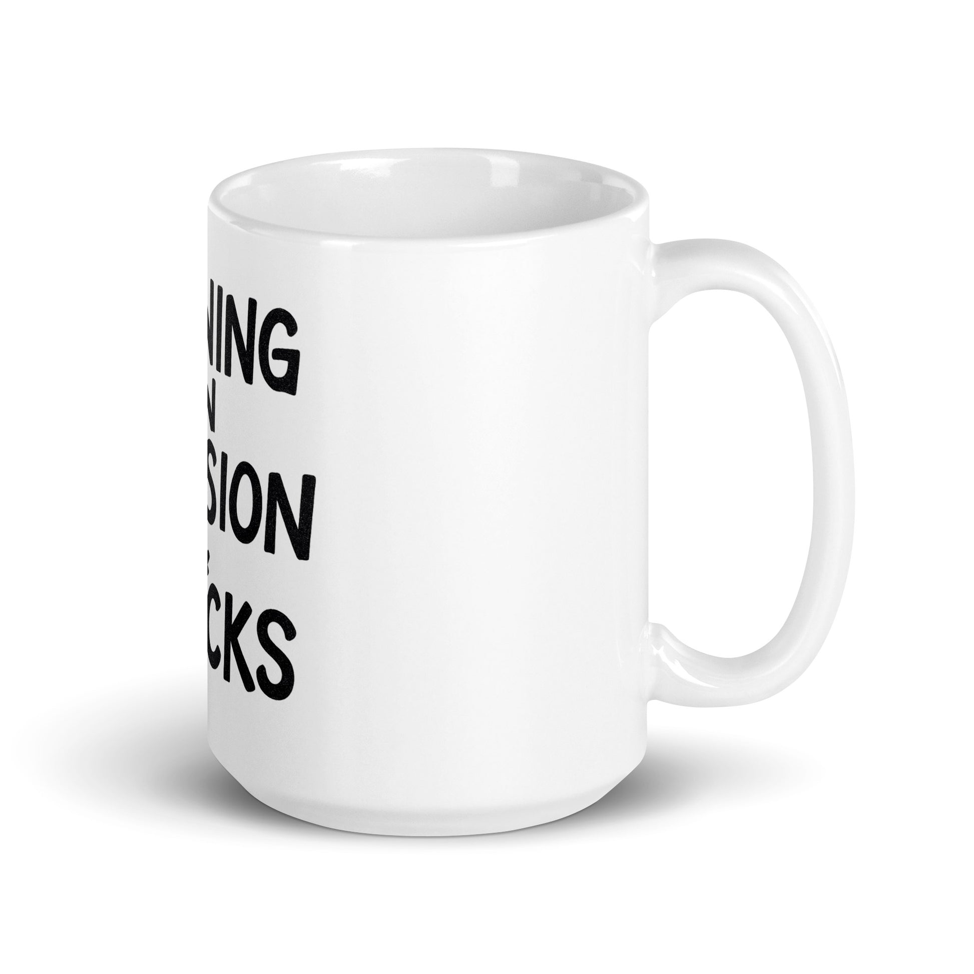 Running on Delusion & Snacks - Sarcastic Mug in Oz Handle On - Right Side | Sarcastic Mug | PureSarcasm