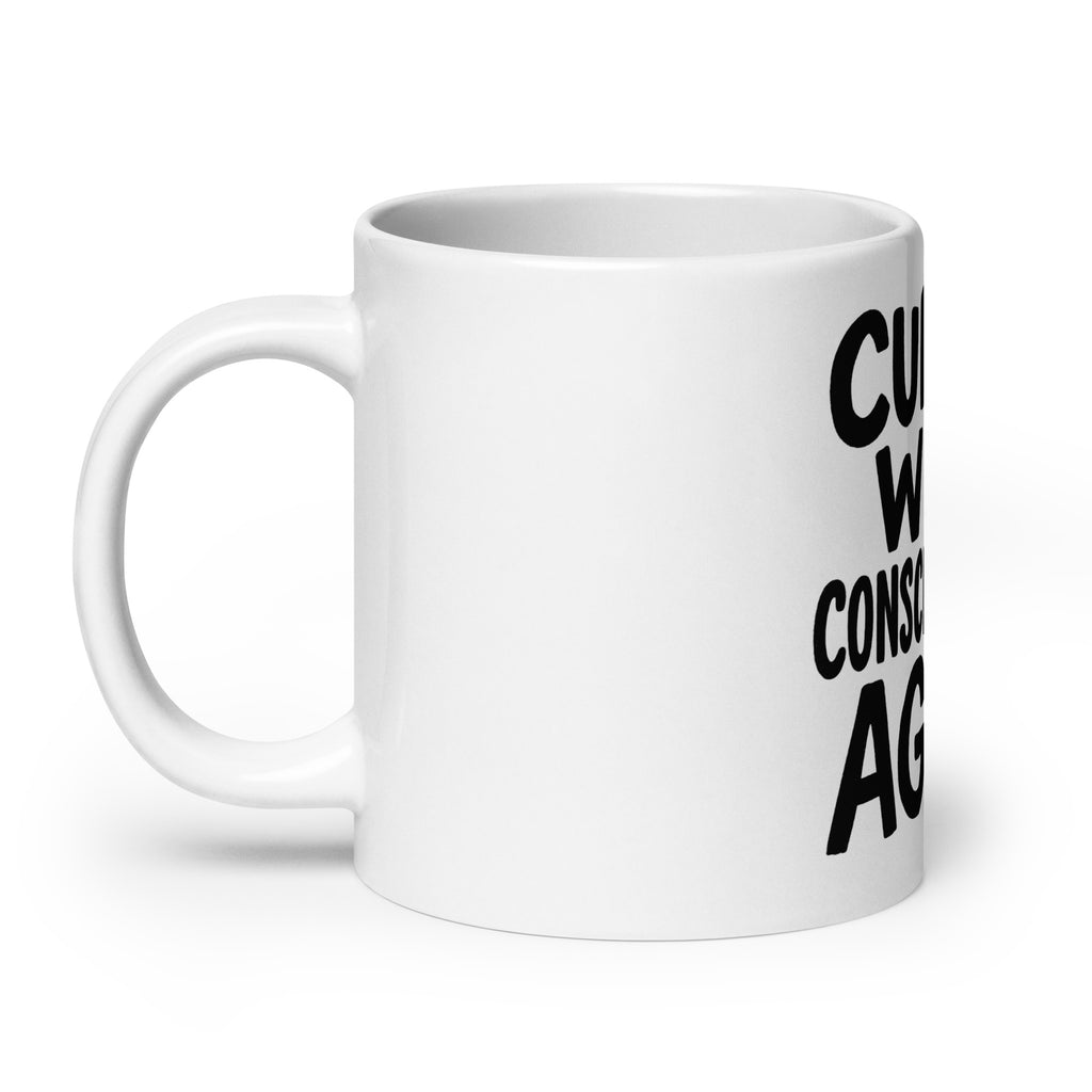 Cursed With Consciousness Again - Sarcastic Mug in Oz Handle On - Left Side | Sarcastic Mug | PureSarcasm