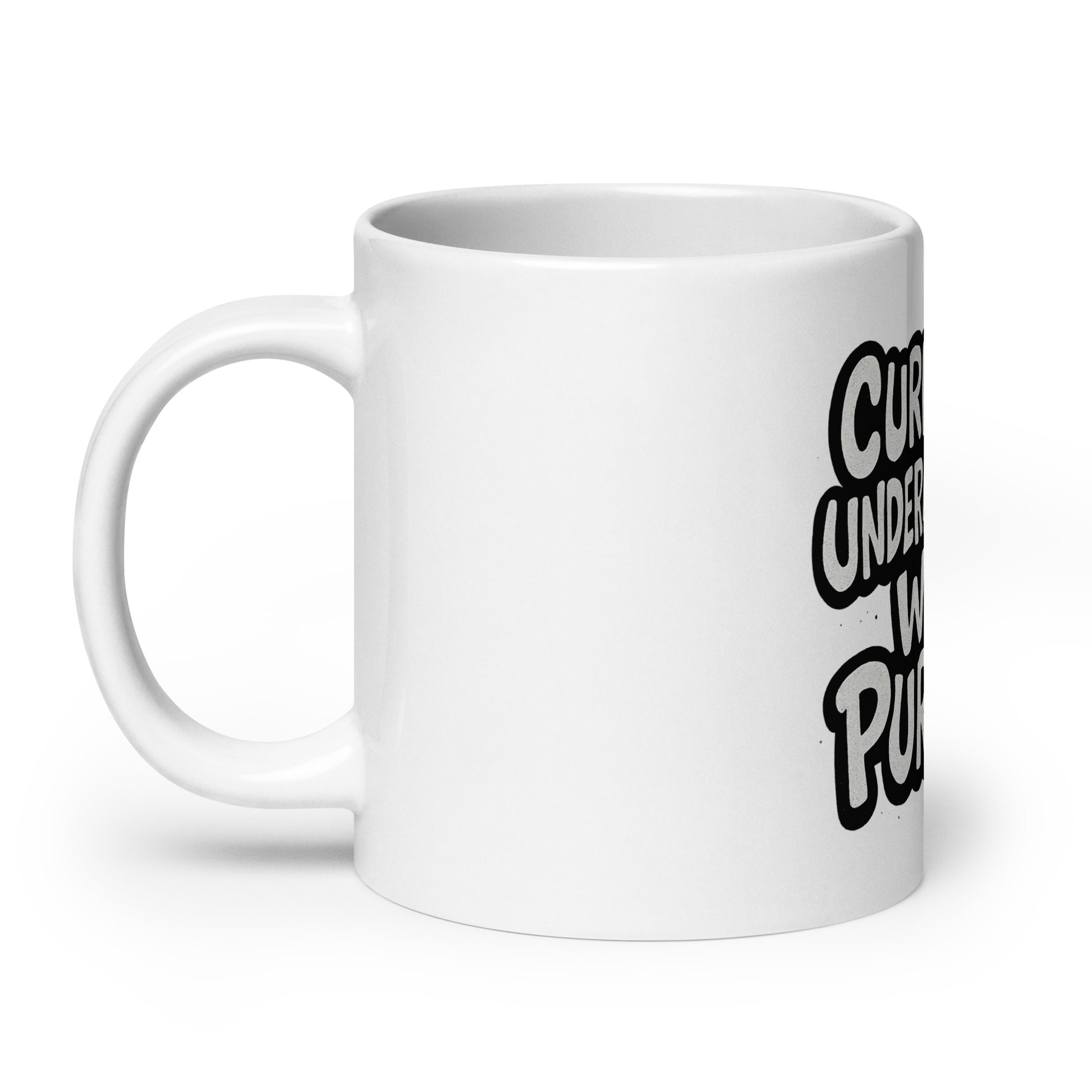 Currently Underachieving With Purpose - Sarcastic Mug in Oz Handle On - Left Side | Sarcastic Mug | PureSarcasm