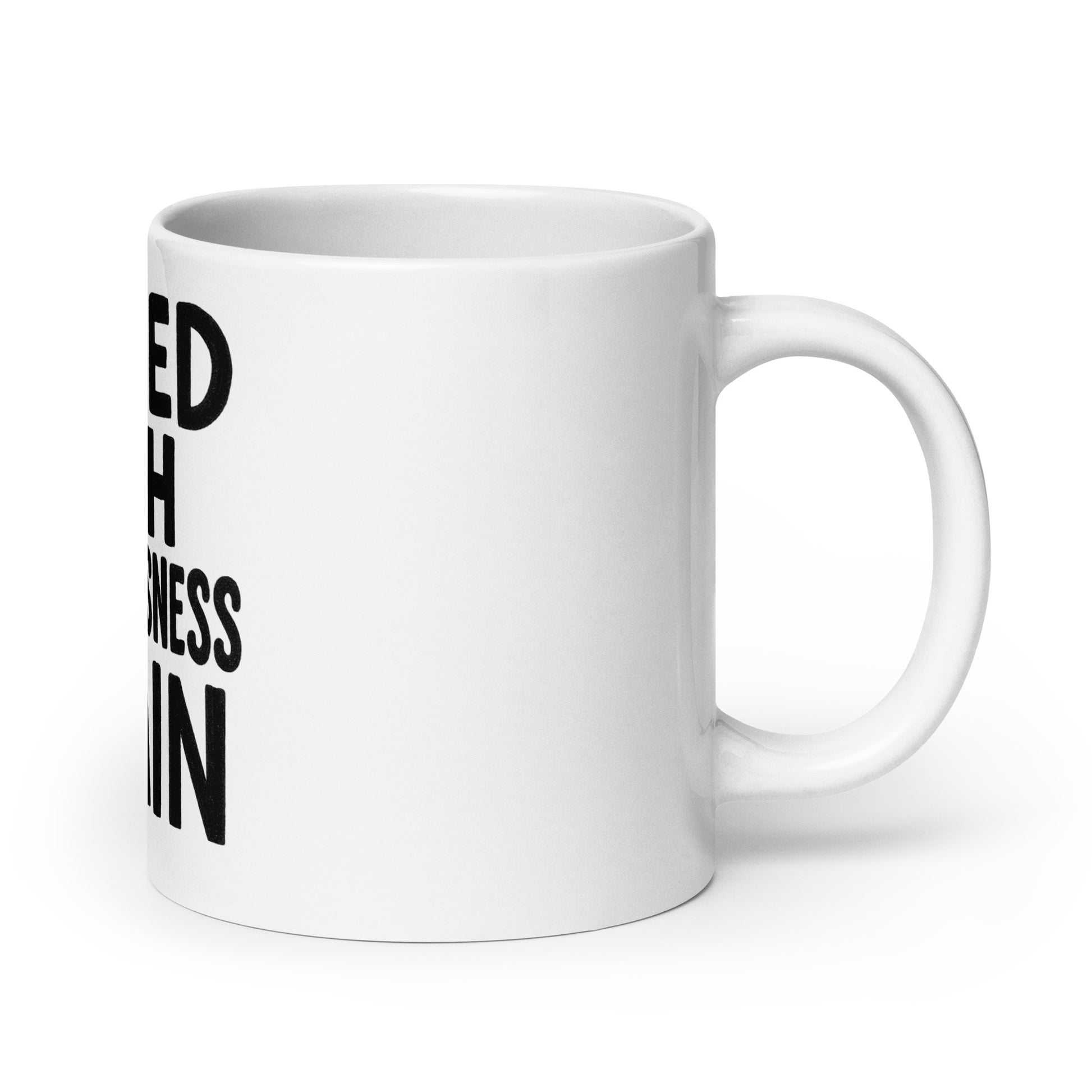 Cursed With Consciousness Again - Sarcastic Mug in Oz Handle On - Right Side | Sarcastic Mug | PureSarcasm