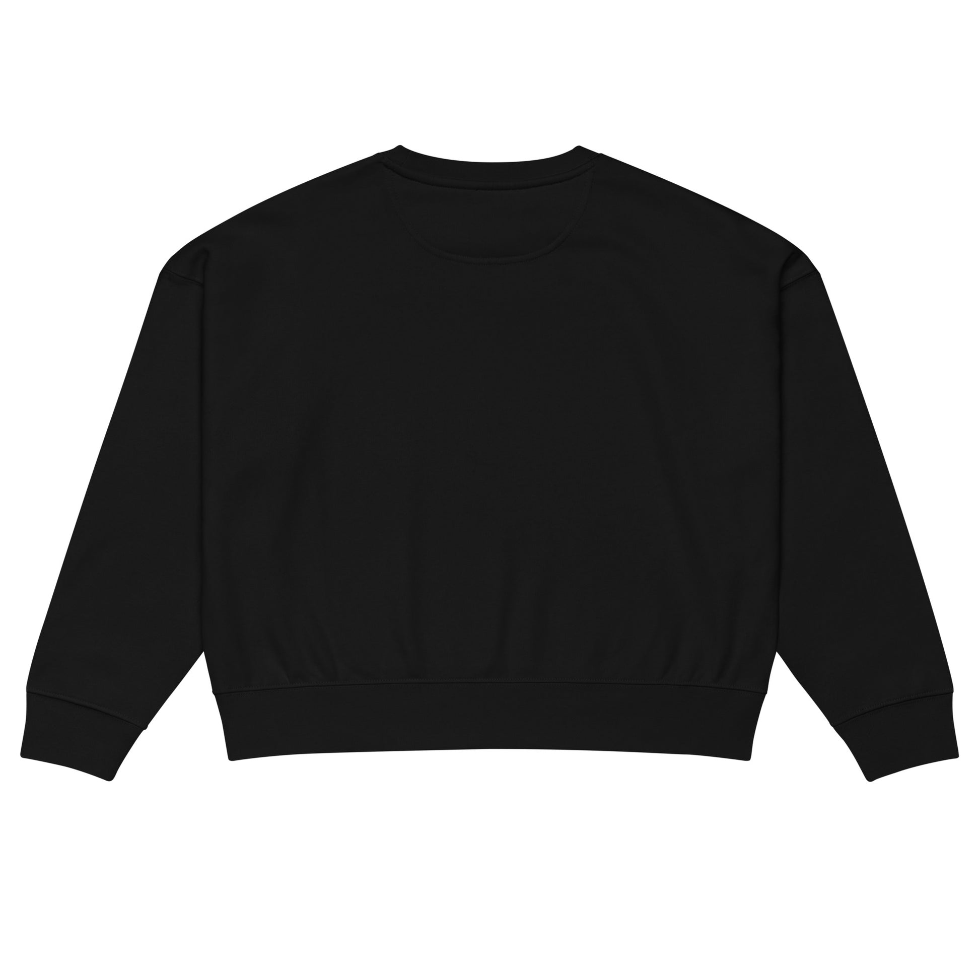 Congrats on Waking Up Again sarcastic sweatshirt - neck black, back view