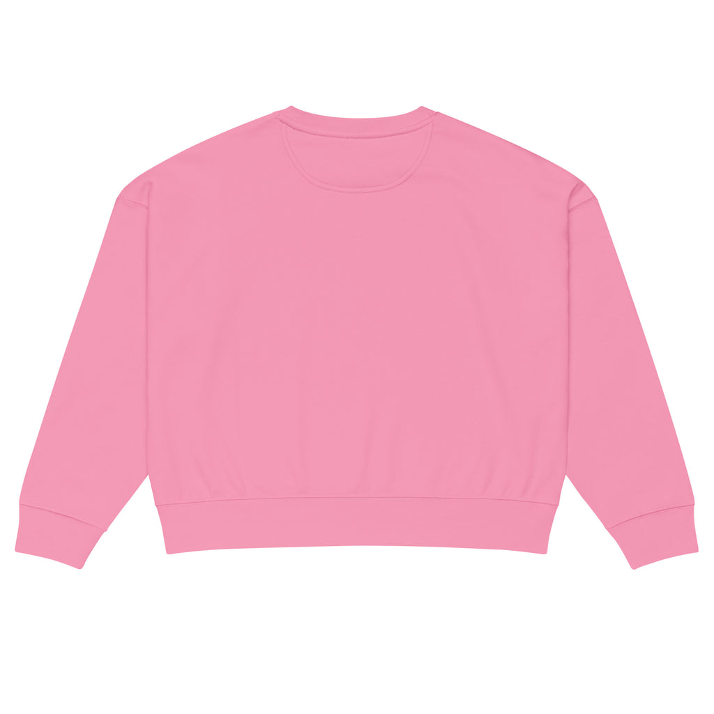 PureSarcasm sarcastic sweatshirt - bubble pink, back view