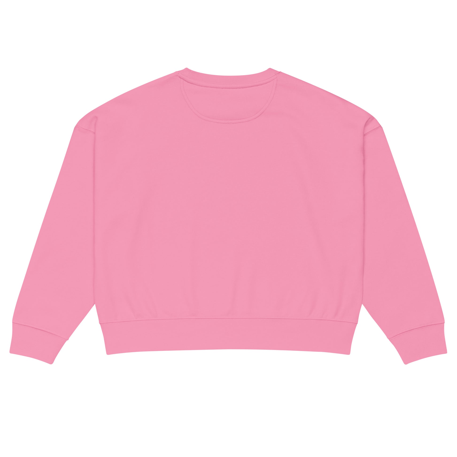 Congrats on Waking Up Again sarcastic sweatshirt - bubble pink, back view