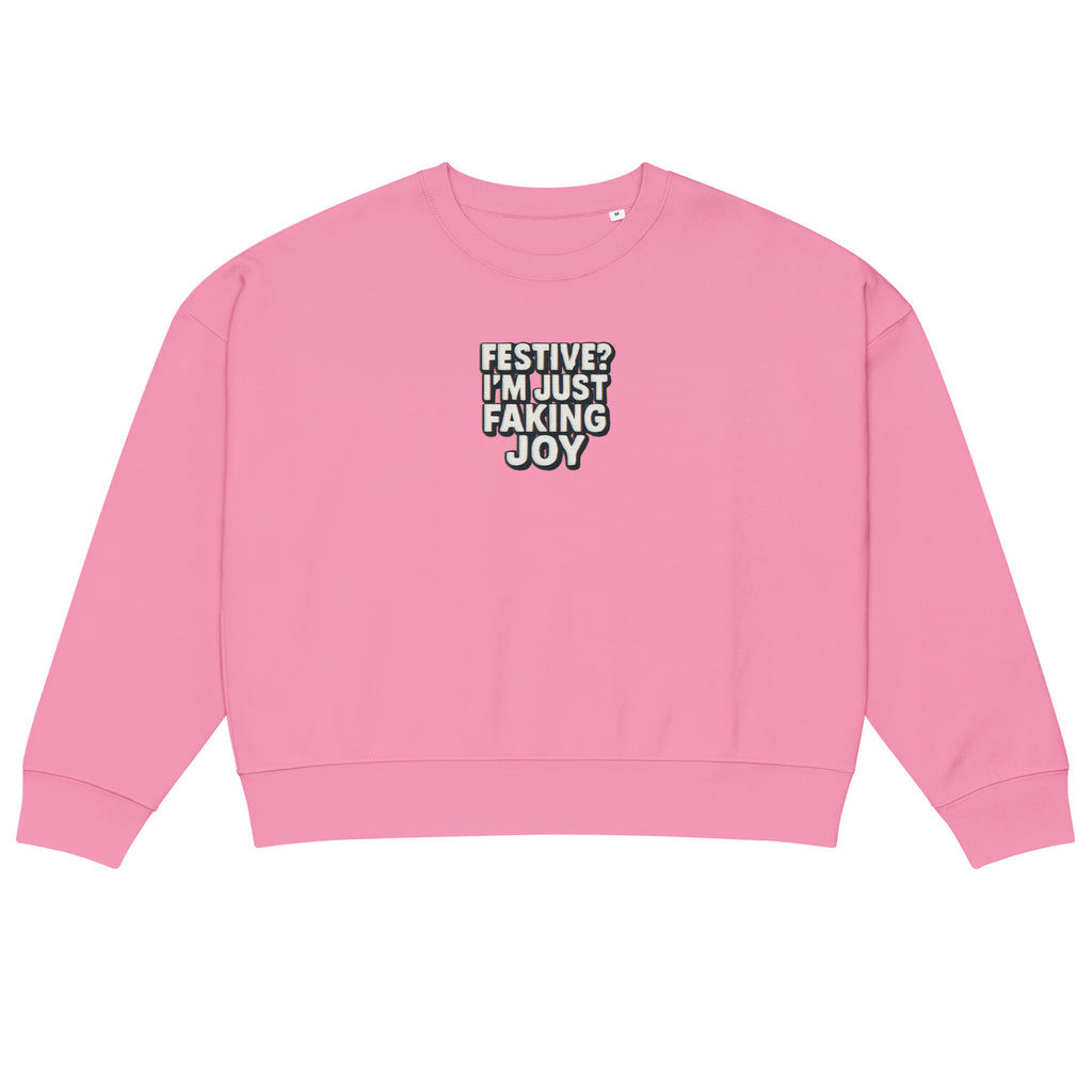 PureSarcasm sarcastic sweatshirt - bubble pink, front view