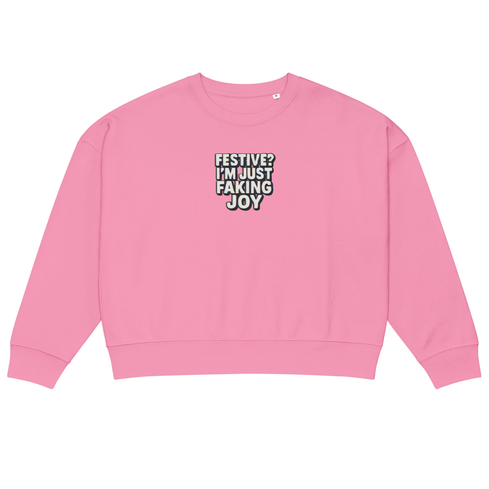 PureSarcasm sarcastic sweatshirt - bubble pink, front view