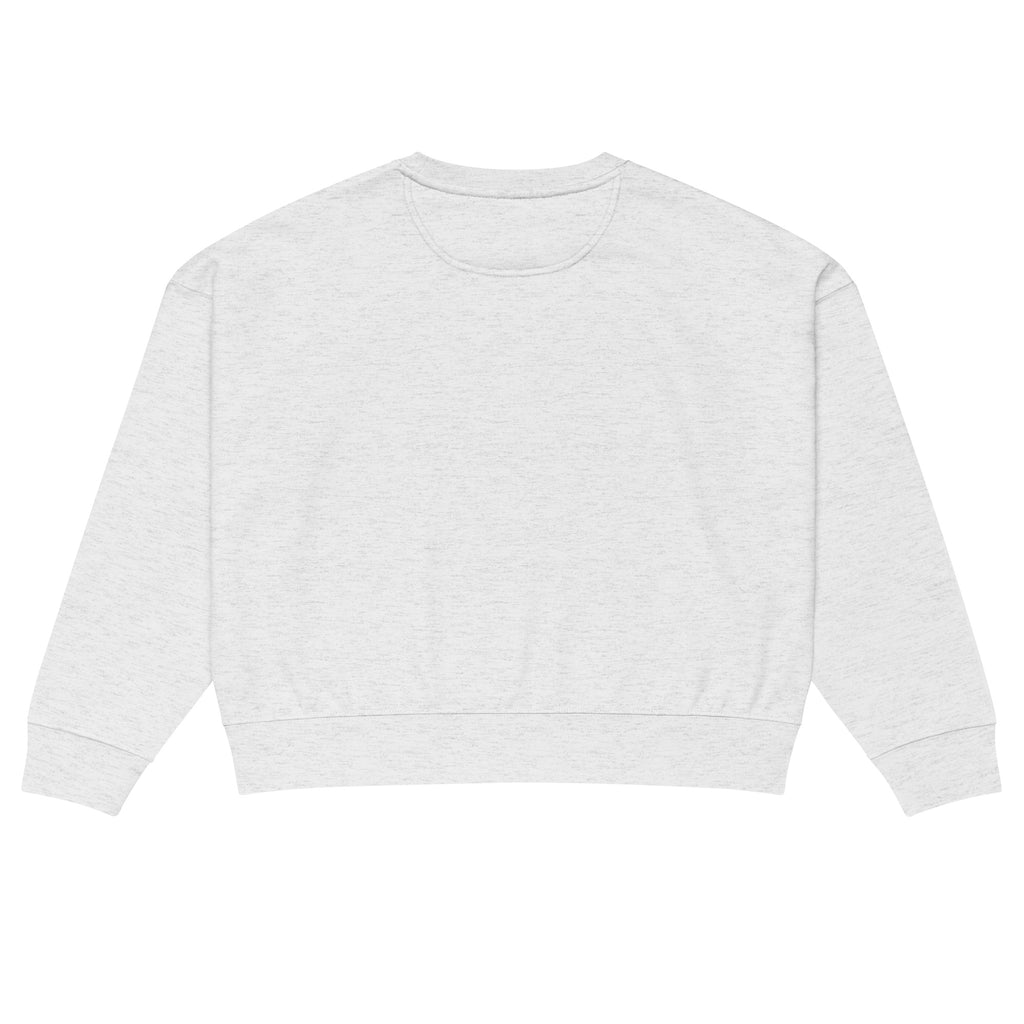 PureSarcasm sarcastic sweatshirt - cool heather grey, back view
