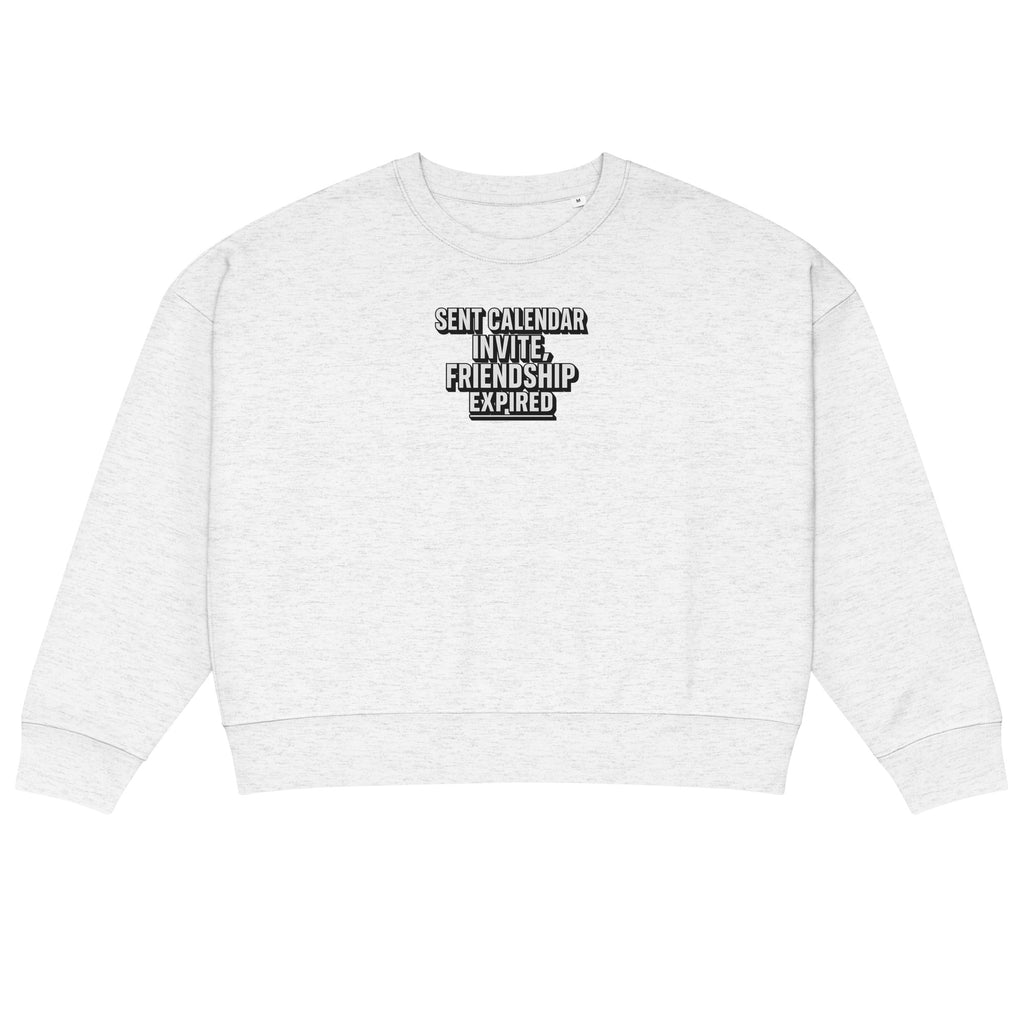 PureSarcasm sarcastic sweatshirt - cool heather grey, front view
